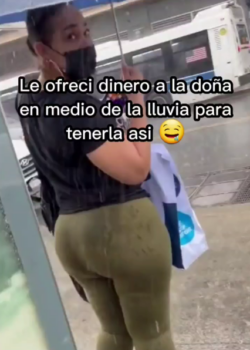 Se hacia la dificil la culona en plena lluvia + VIDEO 2