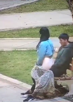 No pueden disimular en el parque estos jovenes + VIDEO 24