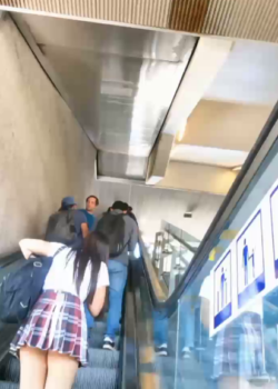 Captada por debajo de la falda en las escaleras + VIDEITO 12